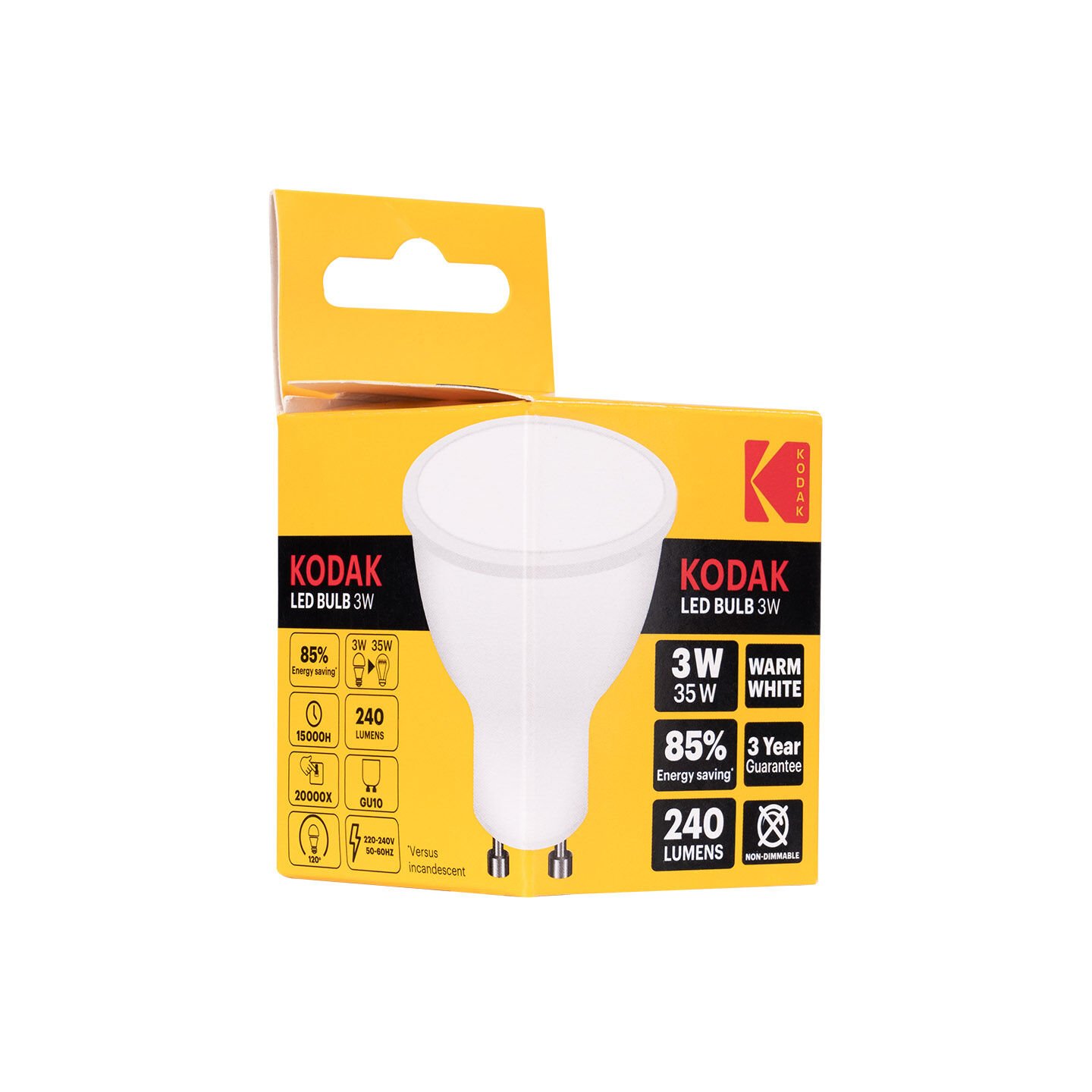 KODAK GU10 3W 731760 LED AMPUL WARM WHITE