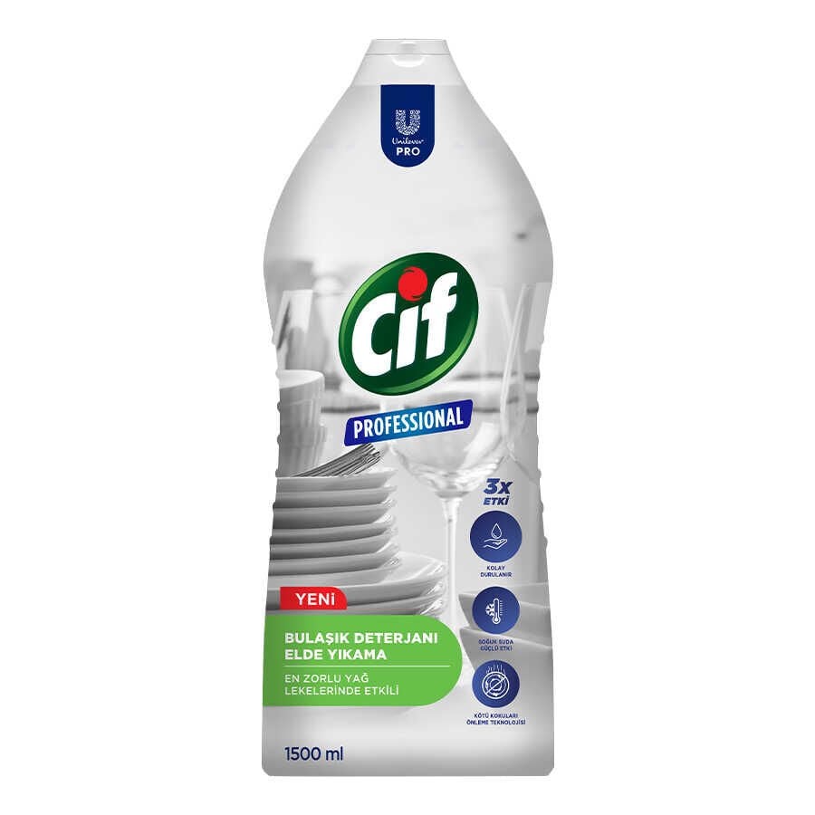 CİF PROFESSİONAL BULAŞIK DETERJANI ELDE YIKAMA 1500 ML